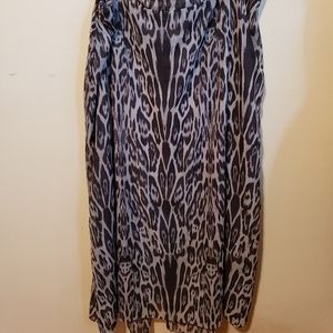 CJ Banks animal print midi skirt